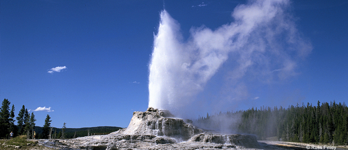 Een geiser uit Yellowstone Park